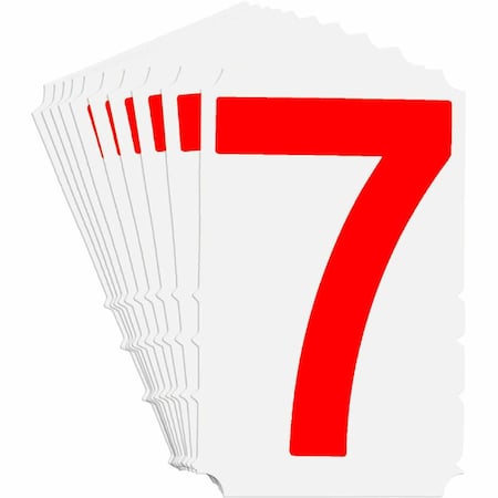 Brady Quik-Align 5160 Series Polyester 4 in Lbl Legend: 7 Red 10PK 5160P-7